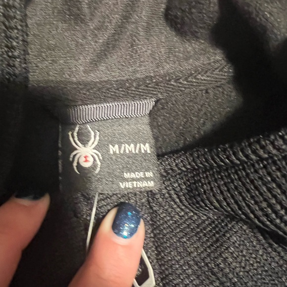 Spyder Black Quarter Zip with Red Details Size Medium - Picture 5 of 6